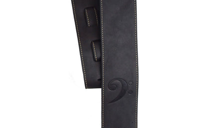 Lm-Products - LMBCGBK - Bass straps black 3 inch glove garmentback clef deboss