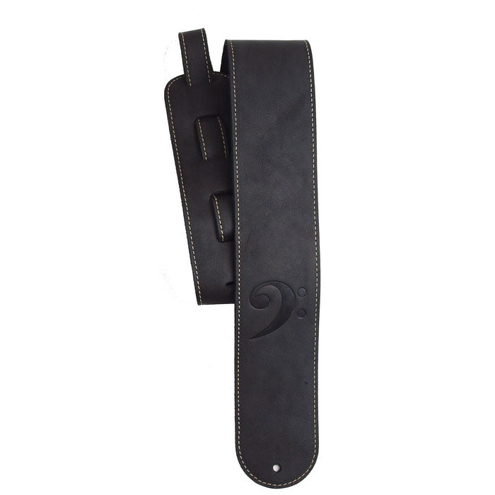 Lm-Products - LMBCGBK - Bass straps black 3 inch glove garmentback clef deboss
