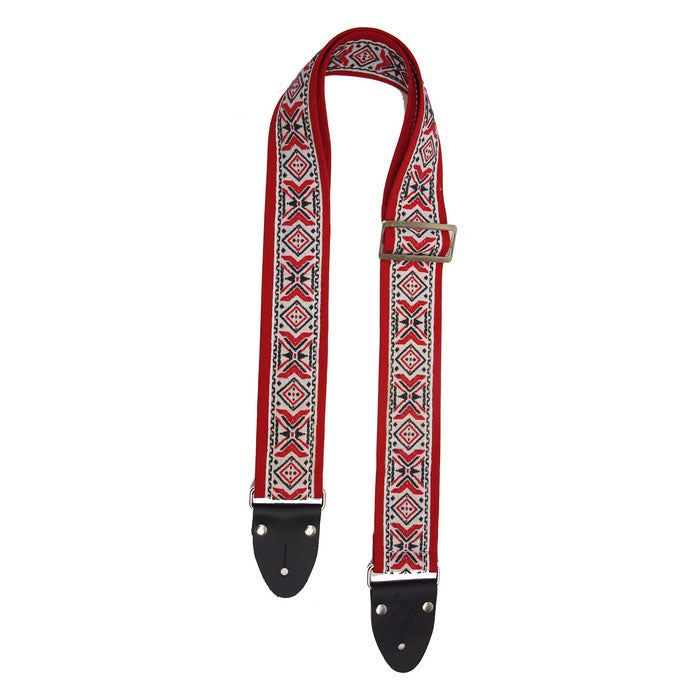 Lm-Products - LMFF55R - Festival folk red organic cotton jaquard