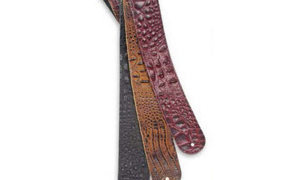 Lm-Products - LMLS204CWI - Classic leather whiskey 2 inch croc w/ stitching
