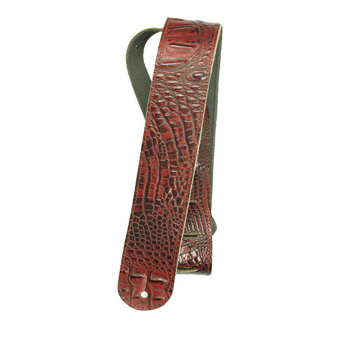 Lm-Products - LMLS304CWI - Classic leather whiskey 3 inch croc w/ stitching