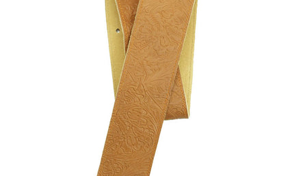 Lm-Products - LMLS304TBR - Classic leather brown 3 inch tooled w/ stitching