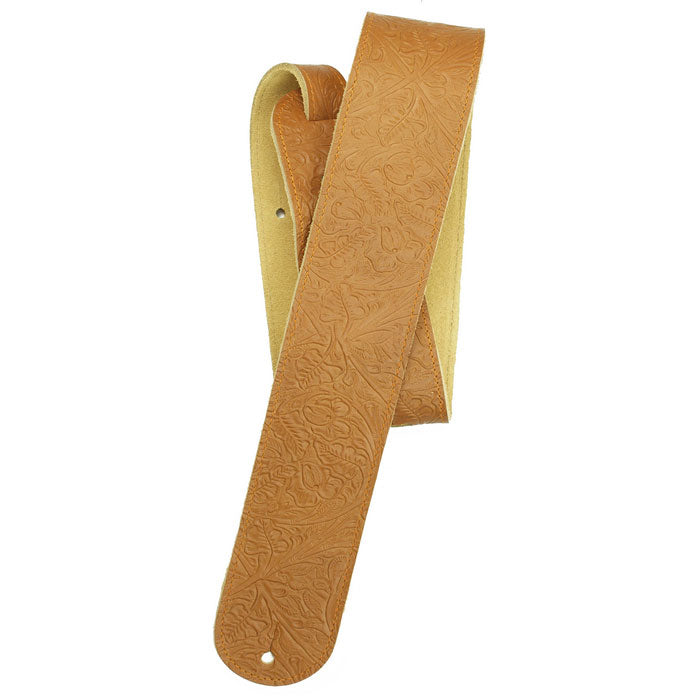 Lm-Products - LMLS304TBR - Classic leather brown 3 inch tooled w/ stitching