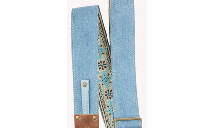 Lm-Products - LMVDLB - Vintage denim l blue jacquard brass buckle belt loop