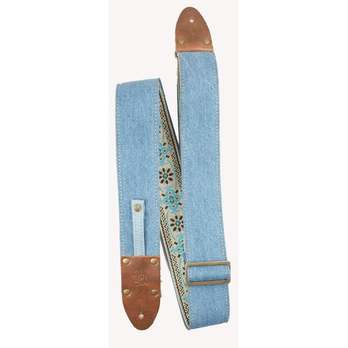 Lm-Products - LMVDLB - Vintage denim l blue jacquard brass buckle belt loop
