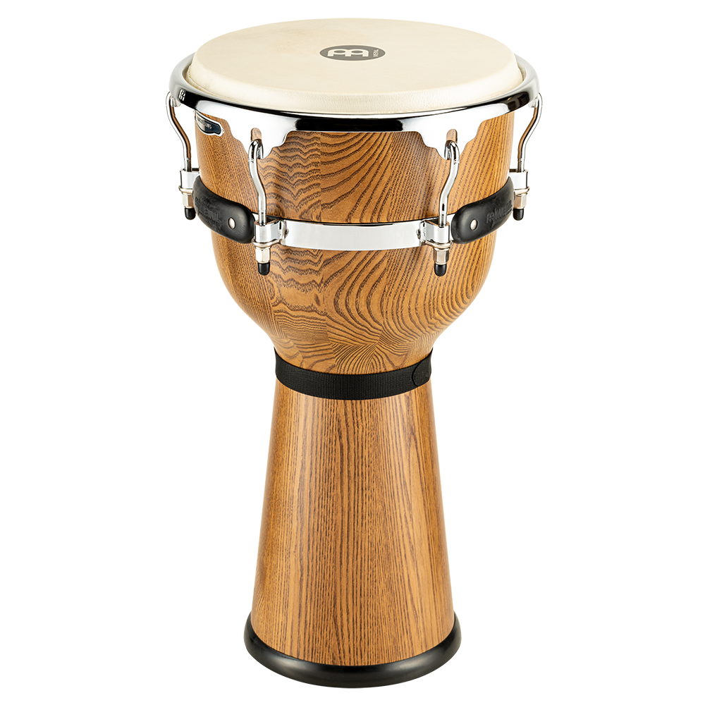 Meinl DJW3ZFA-M – Wood djembe – 12 inch – Zebra Finish Ash