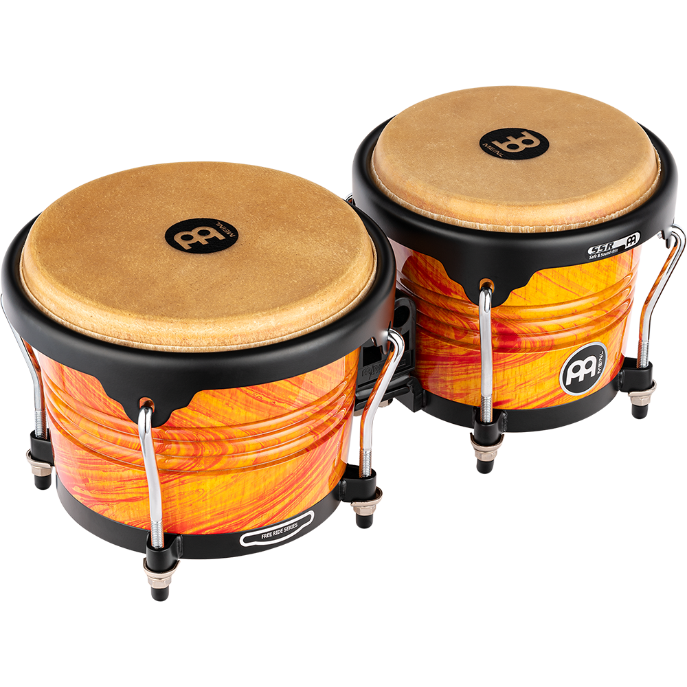 Meinl FWB190AF – Free Ride wood bongo – 6 3/4 en 8 inch – Amber Flame