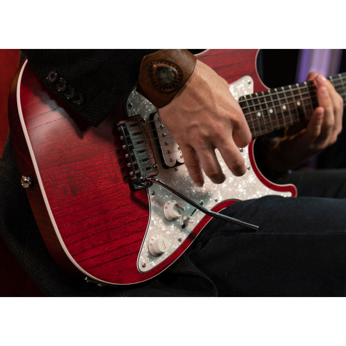 Michael-Kelly - MK63OTRERB - Trans Red, Open pore finish