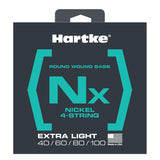Hartke - LRHSBNX440 - Nickel Extra Light 4-String (40, 60, 80, 100) Premium Usa Bass Strings