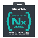 Hartke - LRHSBNX540 - Nickel Extra Light 5-String (40, 60, 80, 100, 120) Premium Usa Bass Strings
