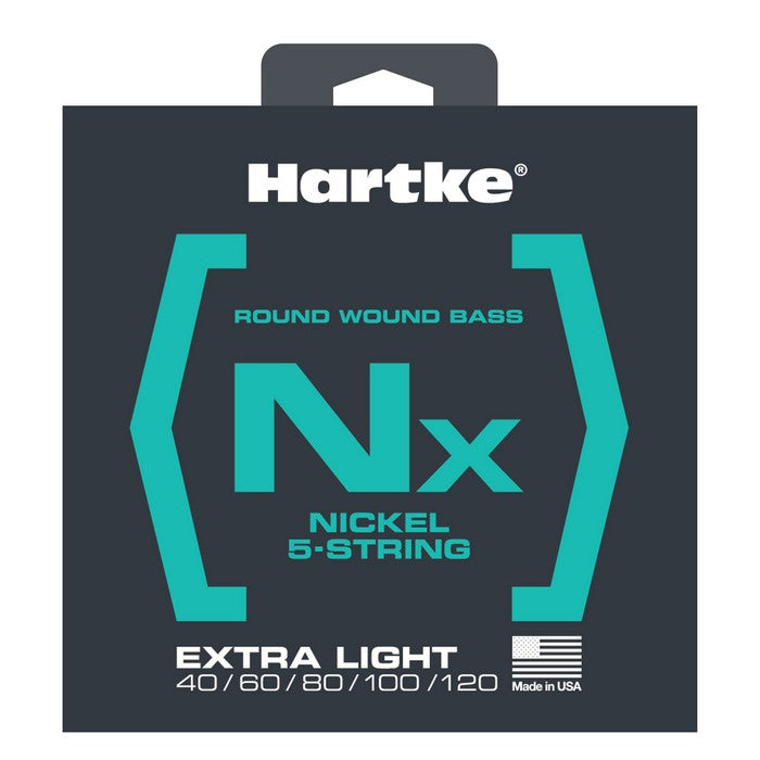 Hartke - Lrhsbnx540 - Nickel Extra Light 5-String (40, 60, 80, 100, 120) Premium Usa Bass Strings