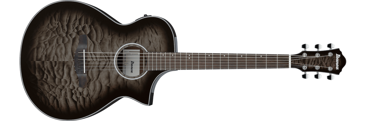 Ibanez AEWC16QATKH – Elektro-akoestische gitaar – Transparent Black Sunburst High Gloss