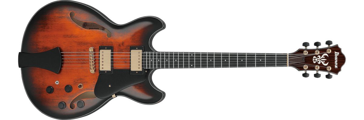 Ibanez ASH300 – Semi-hollow elektrische gitaar – Transparent Blue Charcoal
