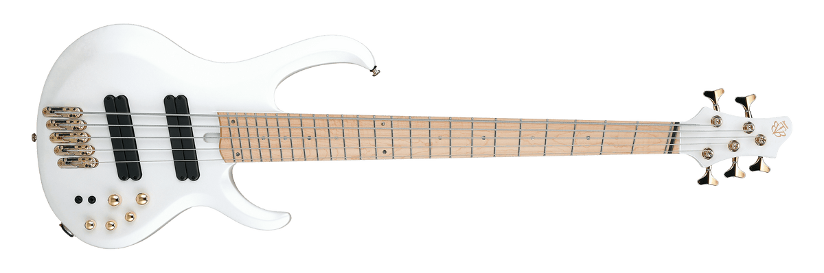 Ibanez BTB605MLMPWM – 5-snarige elektrische basgitaar – Pearl White Matte