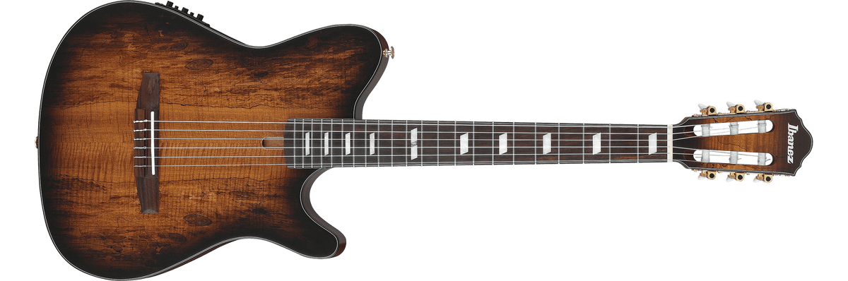 Ibanez FRH20SMNTCL – Elektro-akoestische nylonsnarige gitaar – Transparent Charcoal Burst