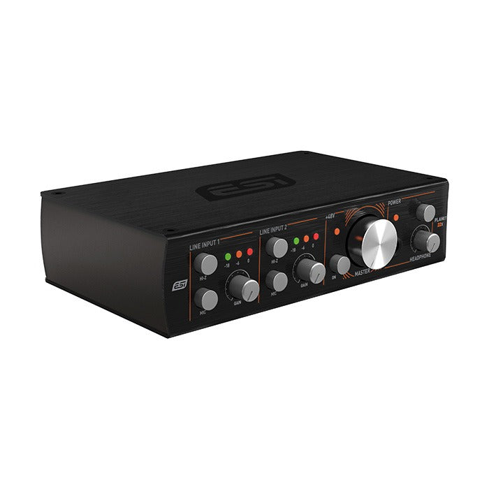 ESI Audio - ESIPLANET22X - Professional Dante Audio Interface with 2 Inputs / 2 Outputs