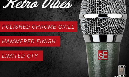 sE Electronics - QRV7VE - Professional dynamic vocal hand-held microphone with best-in-class performance. Vintage Edition