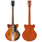 Vintage Retro Superthin Guitar - Amberburst