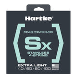 Hartke - LRHSBSX440 - Stainless Steel Extra Light 4-String (40, 60, 80, 100) Premium Usa Bass Strings
