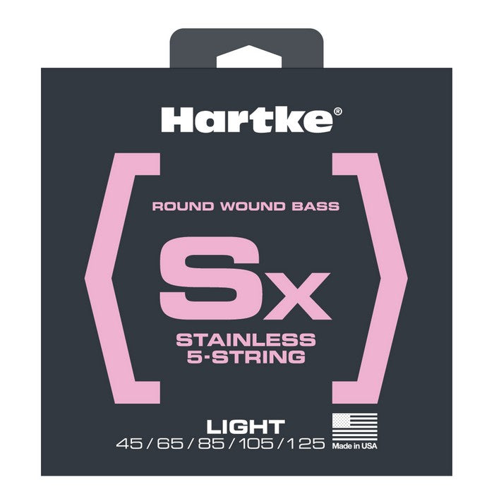 Hartke - LRHSBSX545 - Stainless Steel Light 5 String (45, 65, 80, 105, 130) Premium Usa Bass Strings