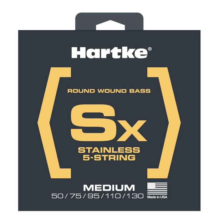 Hartke - Lrhsbsx550 - Stainless Steel Medium 5 String (50, 70, 85, 105, 135) Premium Usa Bass Strings
