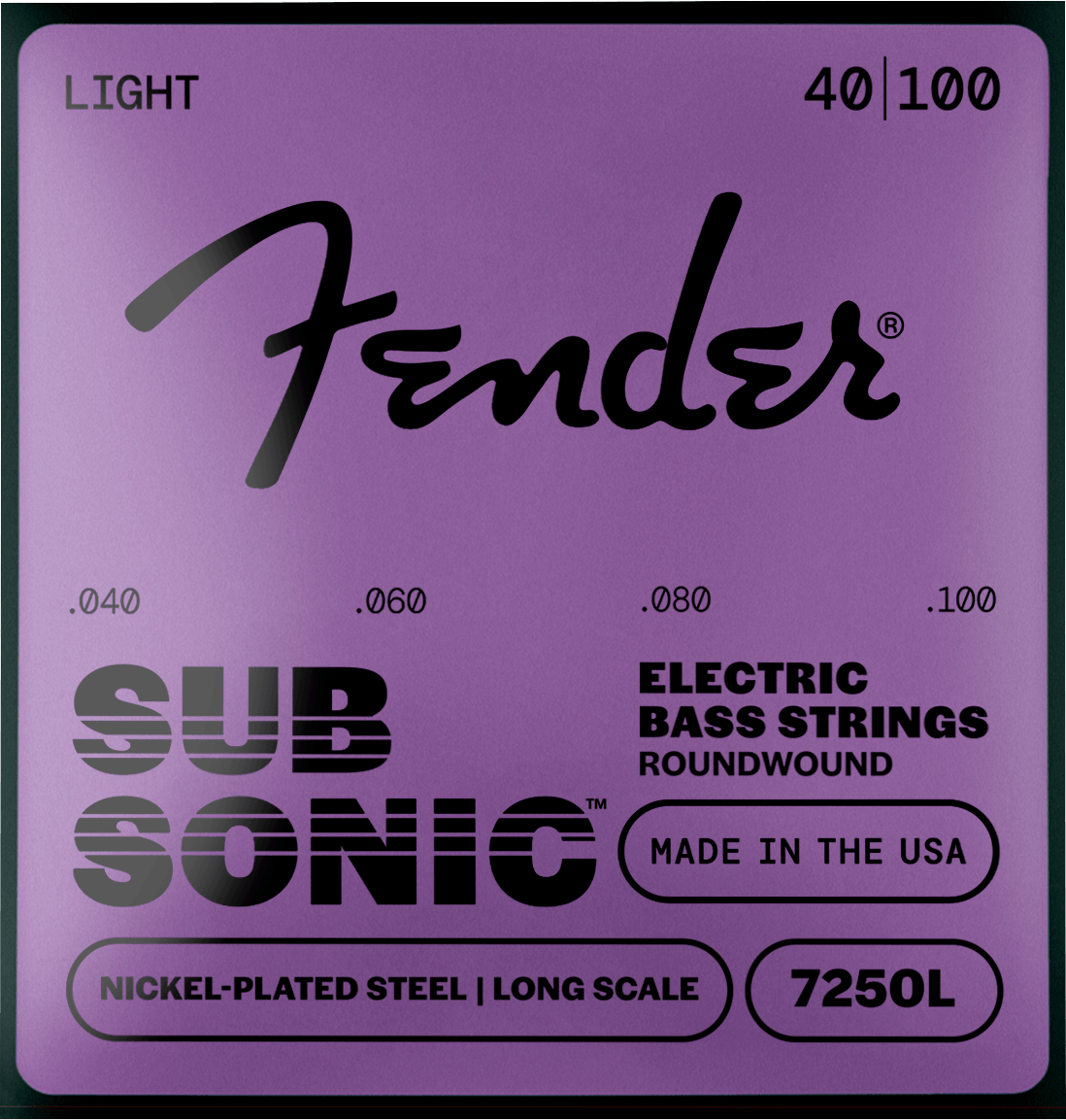 Fender F-7250L SubSonic 7250 Nickel-Plated Steel basgitaarsnaren 40-100