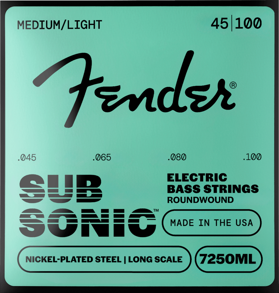 Fender F-7250ML SubSonic 7250 Nickel-Plated Steel basgitaarsnaren 45-100