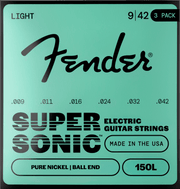 Fender F-150L-3 SuperSonic 150 elektrische gitaarsnaren 9-42 Pure Nickel met baleinde 3-pack