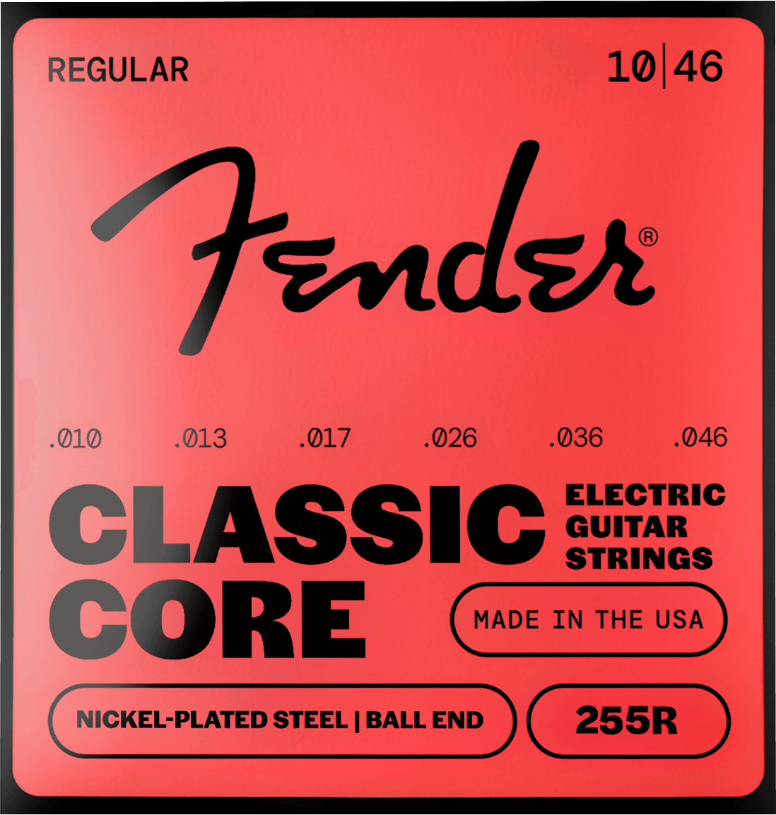 Fender F-255R Classic Core elektrische gitaarsnaren 10-46 met baleinde