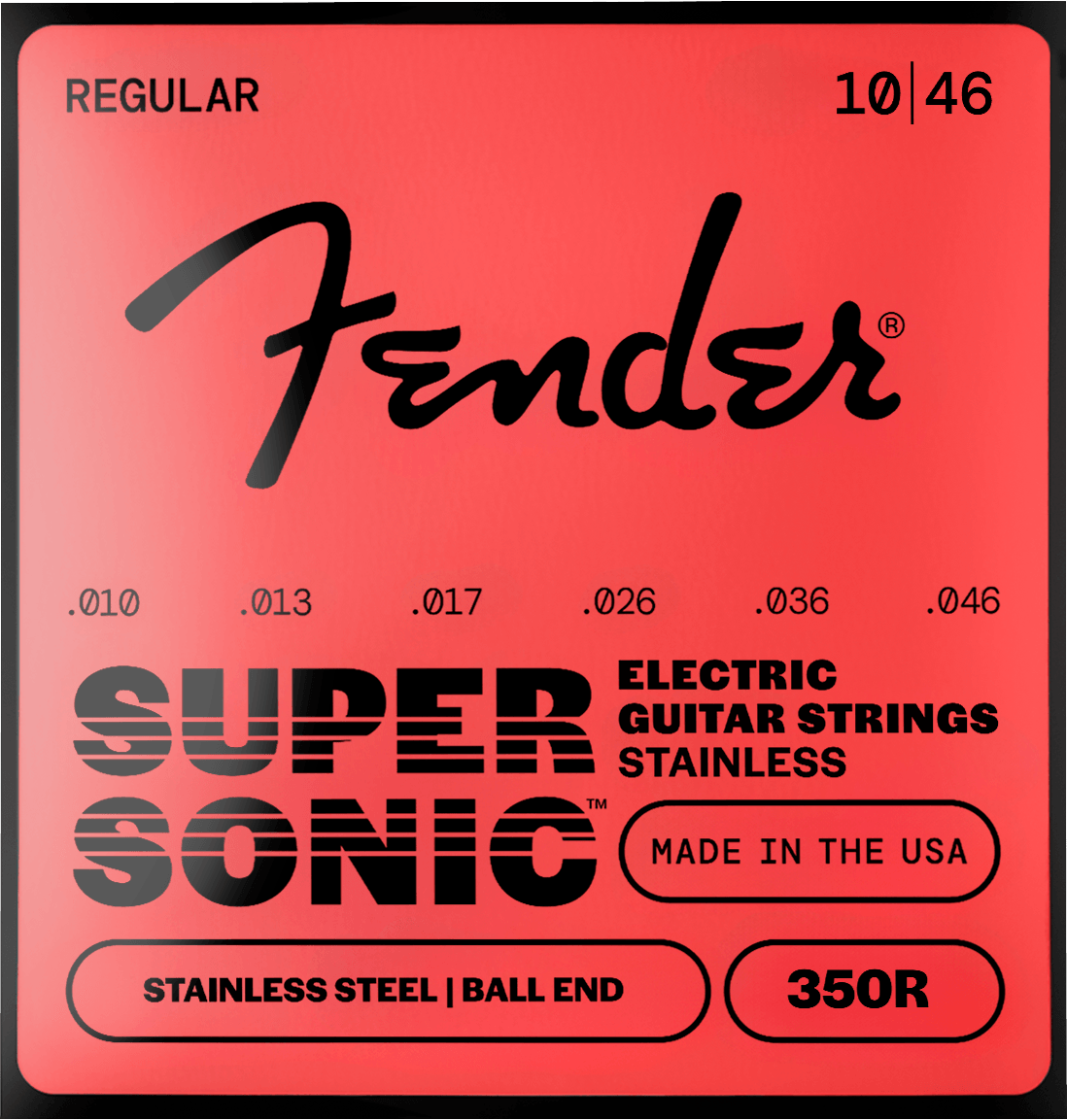 Fender F-350R-B SuperSonic 350 Stainless Steel elektrische gitaarsnaren 10-46