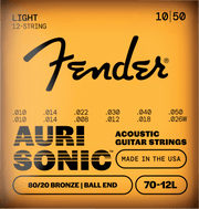 Fender F-70-12 AuriSonic 70-12L akoestische 12-snarige gitaarsnaren 10-50 80/20 Bronze met baleinde