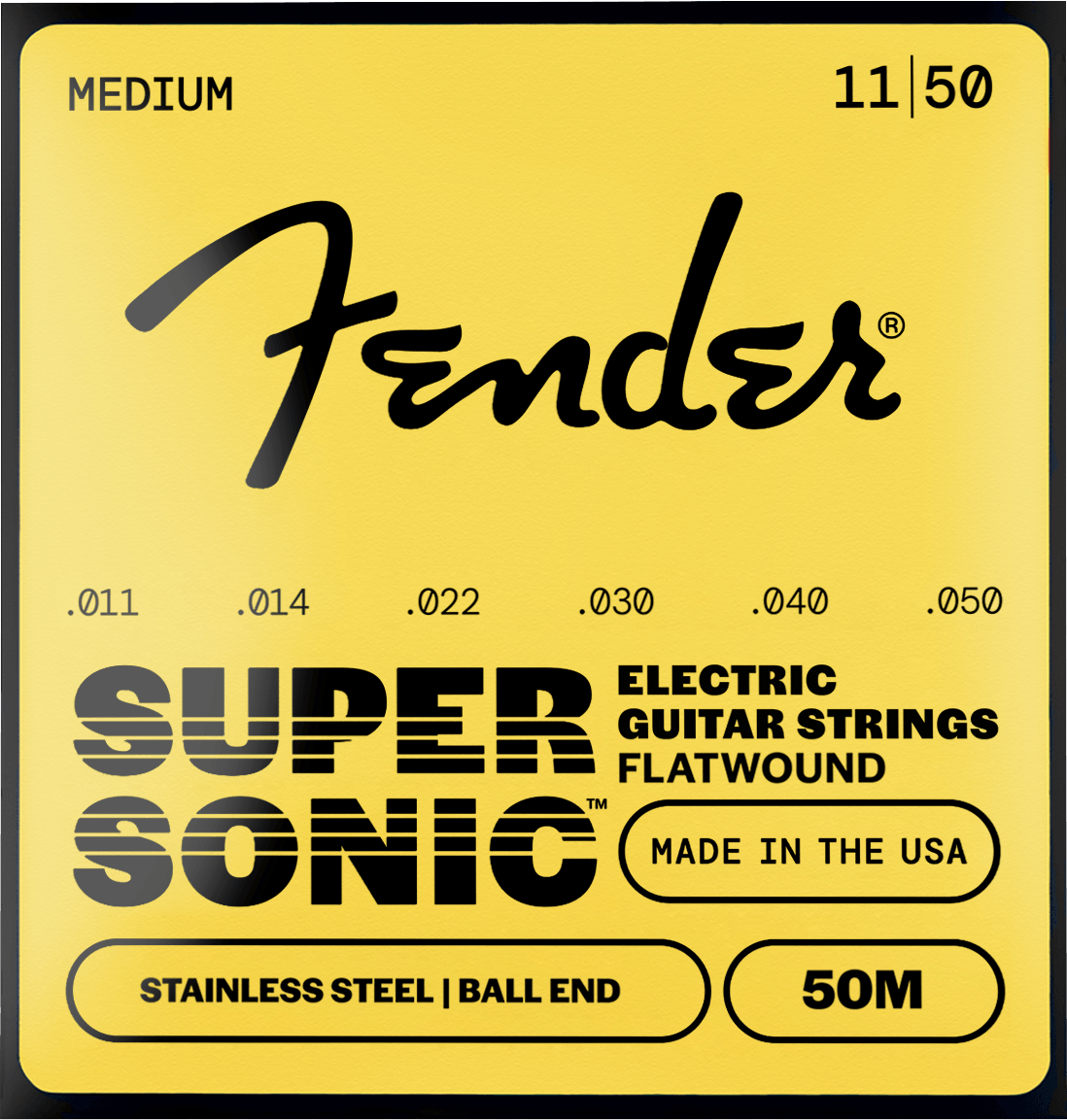 Fender F-50M SuperSonic 50 Flatwound elektrische gitaarsnaren 11-50