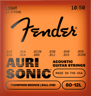 Fender F-6012L AuriSonic 60-12L akoestische 12-snarige gitaarsnaren 10-48 Phosphor Bronze met baleinde