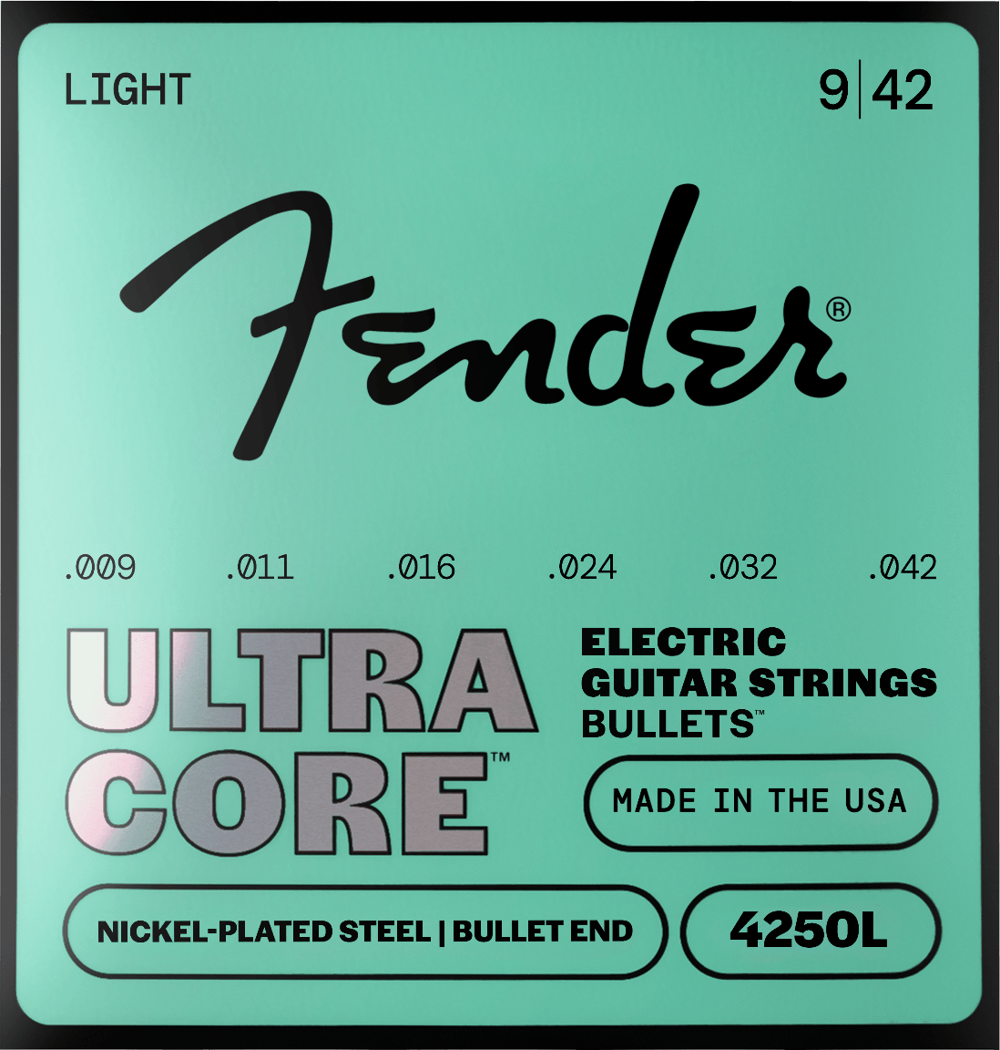 Fender F-4250L UltraCore Bullets 9-42 Nickel-Plated Steel met bulleteinde