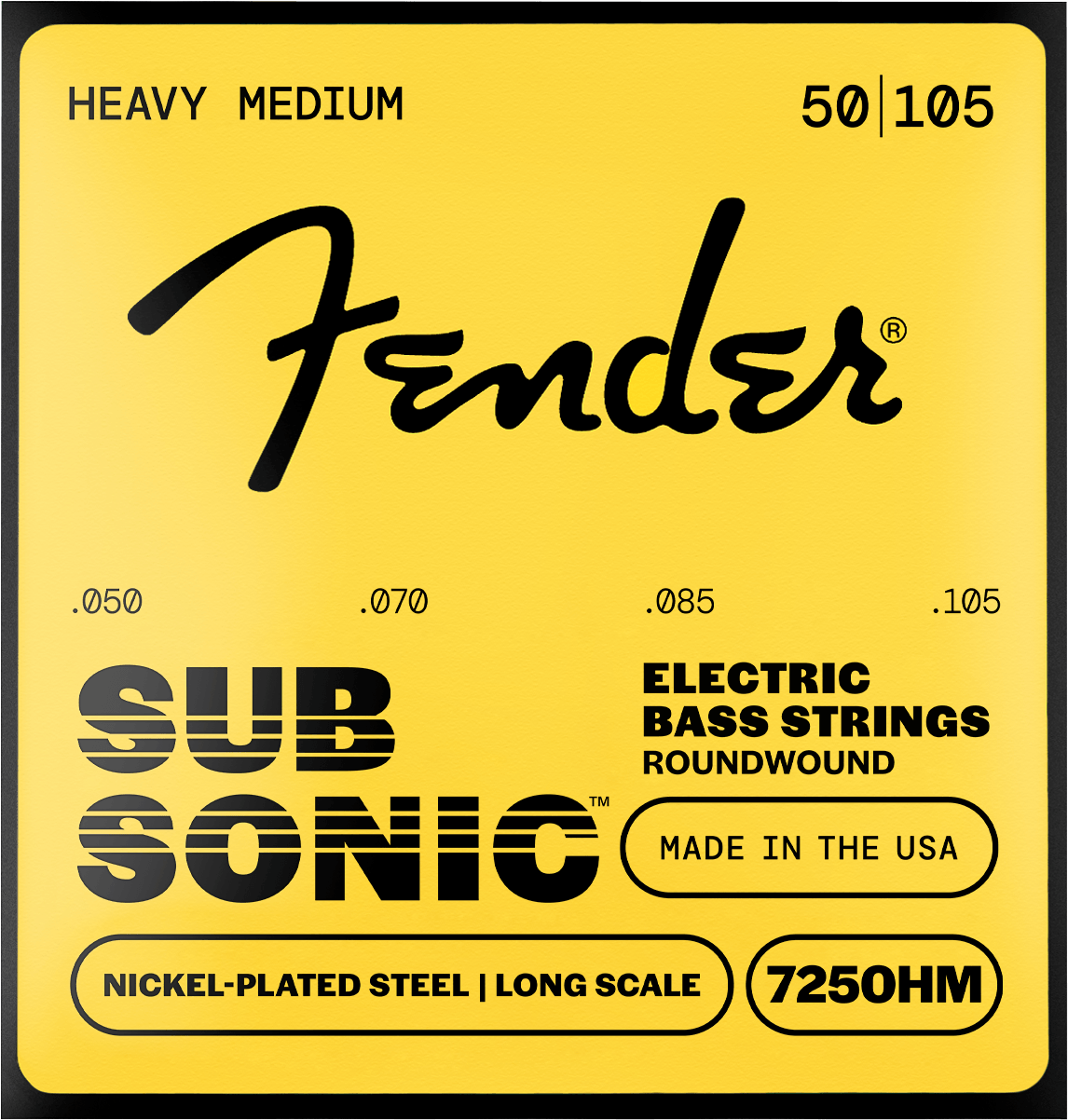 Fender F-7250HM SubSonic 7250 Nickel-Plated Steel basgitaarsnaren 50-105