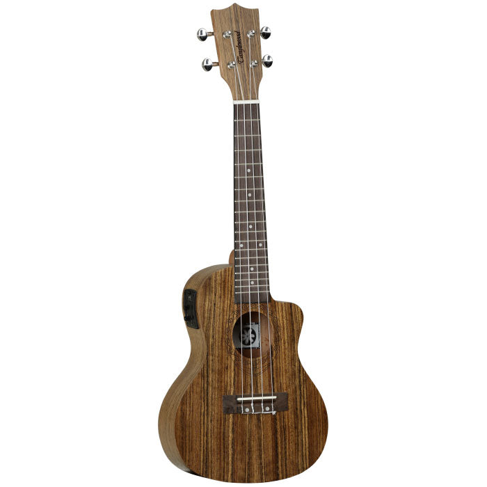 Tanglewood - TWT12E - Model concert ukulele met cutaway, geheel in ovankol, incl. element met pre amp en stemapparaat, geleverd in luxe gevoerde draagtas.