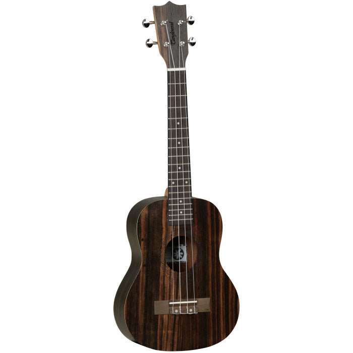 Tanglewood - TWT19 - Model tenor ukulele, geheel in ebben, lak transparant mat.