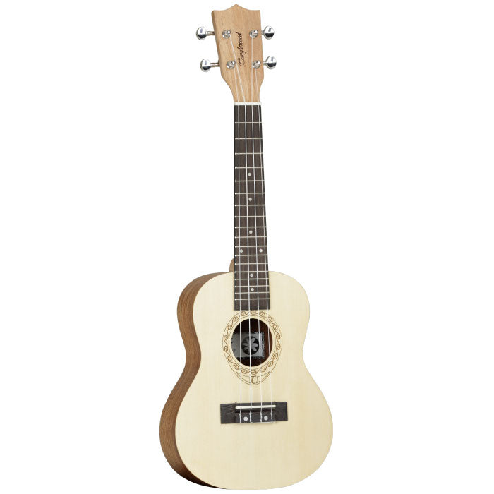 Tanglewood - TWT4 - Model concert ukulele, sparren bovenblad, mahonie achterblad en zijkant, lak transparant (open pore) mat  en afgeleverd met Aquila snaren.